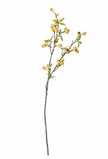 Bloomingville Kunstbloem - Haxthorn tak geel - H84cm