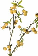 Bloomingville Kunstbloem - Haxthorn tak geel - H84cm