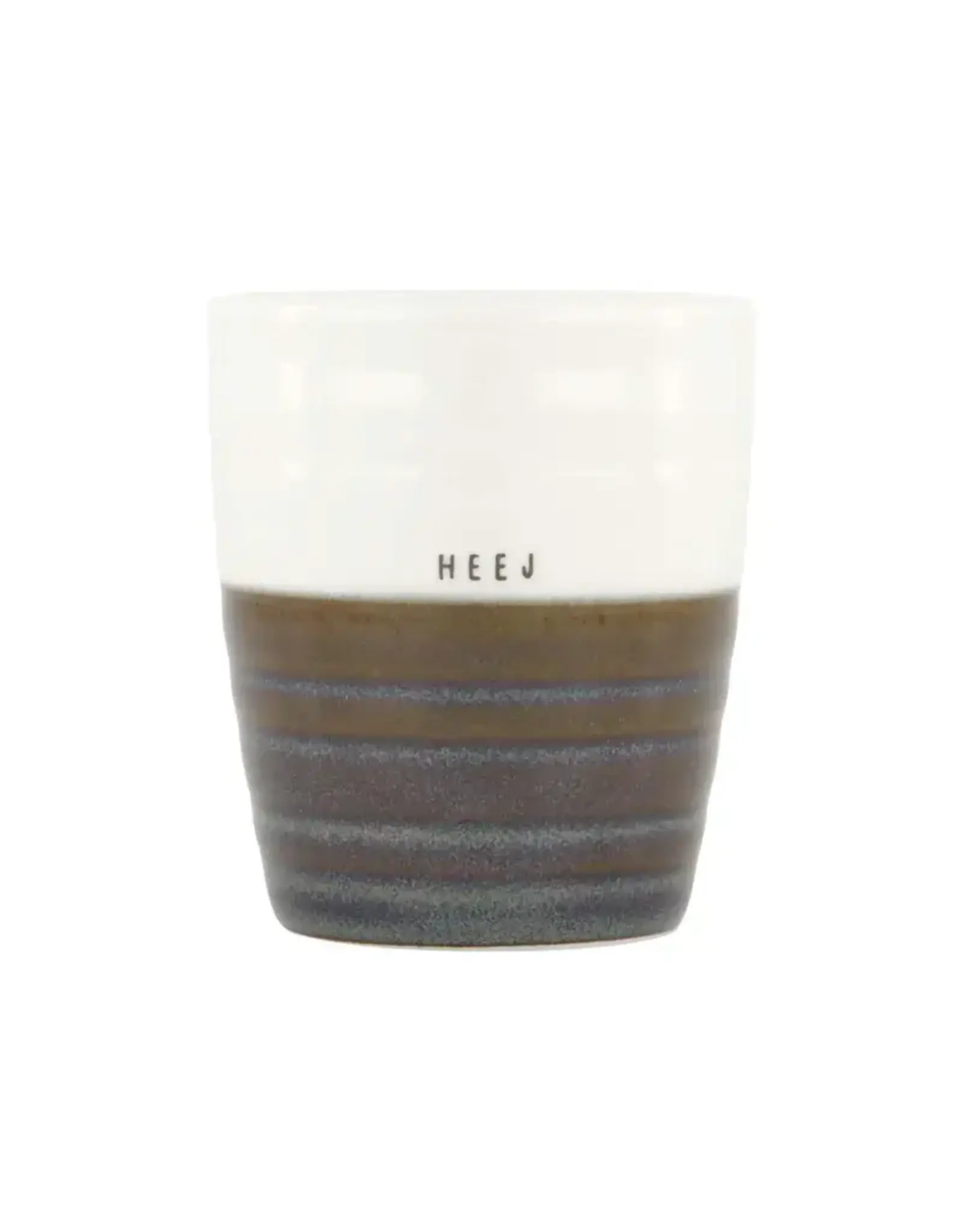Zusss Koffiemok heej wit/antracietgrijs