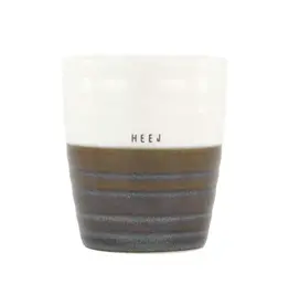Zusss Koffiemok heej wit/antracietgrijs
