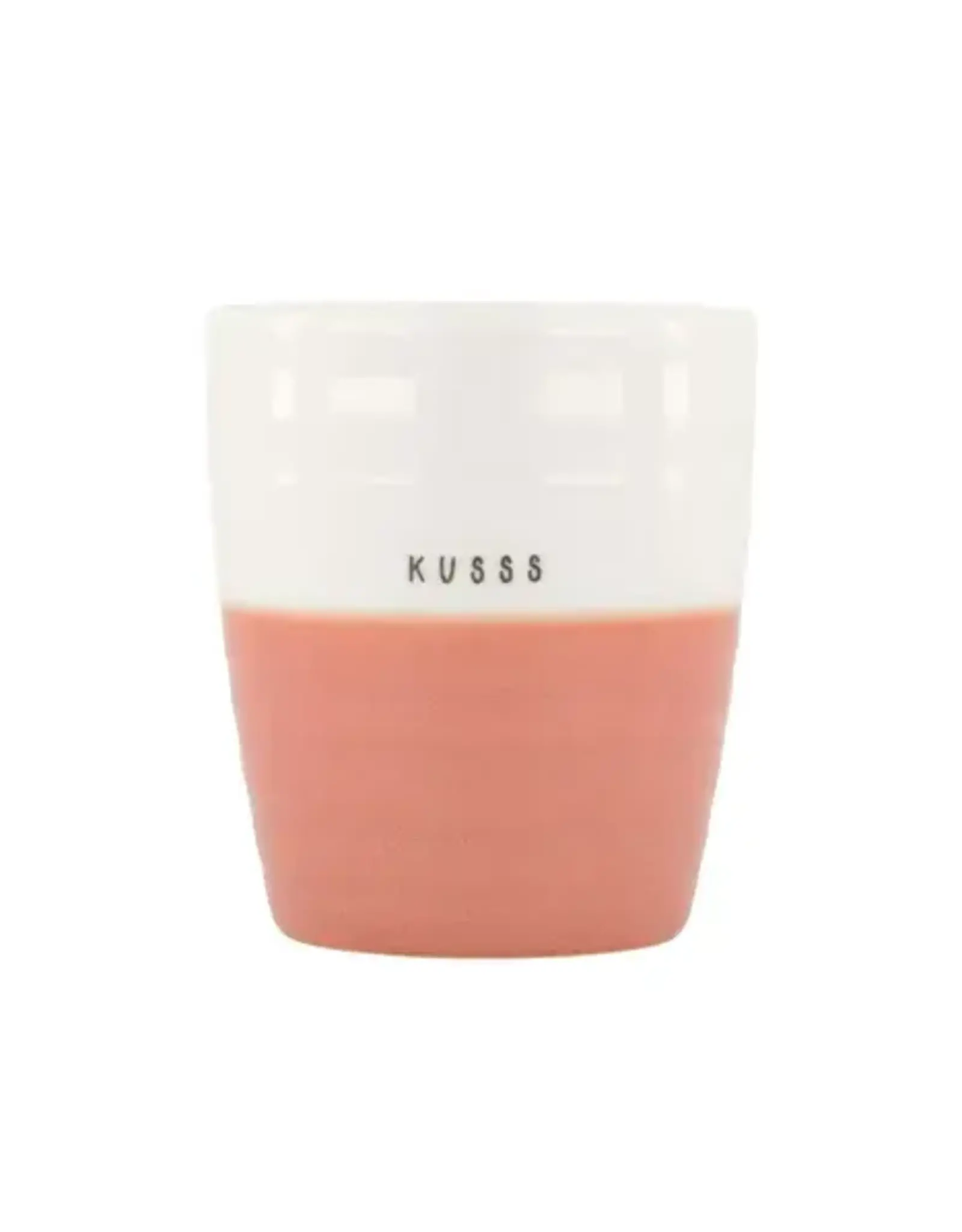 Zusss Koffiemok kusss wit/oudroze