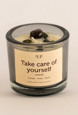 Pottie Pot Geurkaars met edelstenen - Take care of yourself