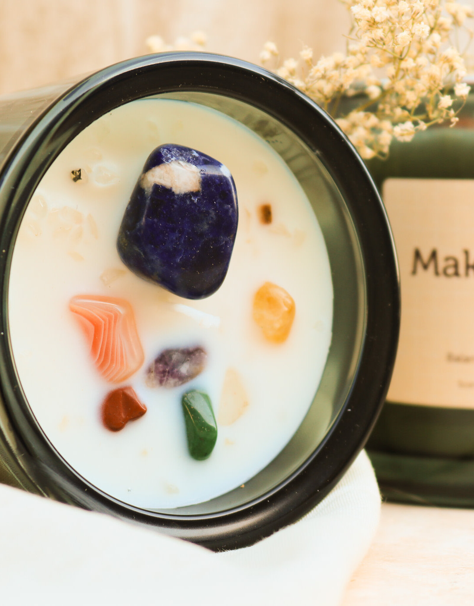 Pottie Pot Geurkaars met edelstenen - Make yourself proud
