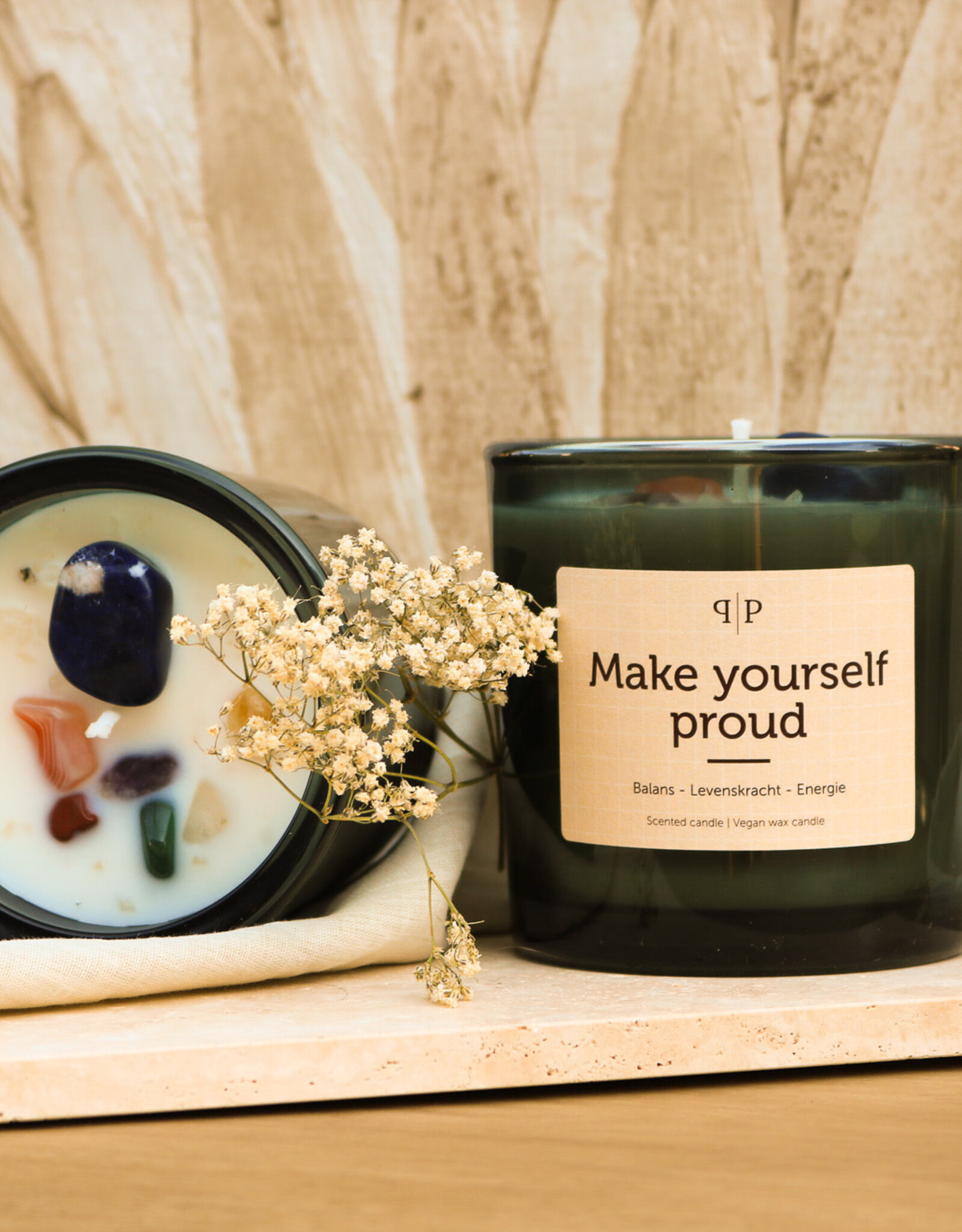 Pottie Pot Geurkaars met edelstenen - Make yourself proud