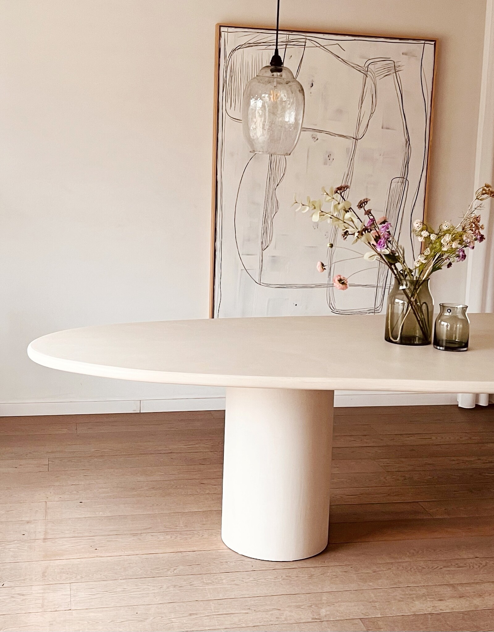 Maatwerk tafel - Beton Ciré - Mortex of lavasteen