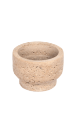 Uyuni Kaarsenhouder - Travertine - desert beige - 8x5cm
