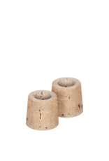Kaarsenhouder - Travertine standaard taper - set of 2