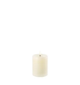 Uyuni Ledkaars - Pillar candle - ivory - 7,8x10cm