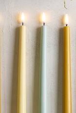 Uyuni Ledkaars - Slim taper candle - Apricot- set of 2