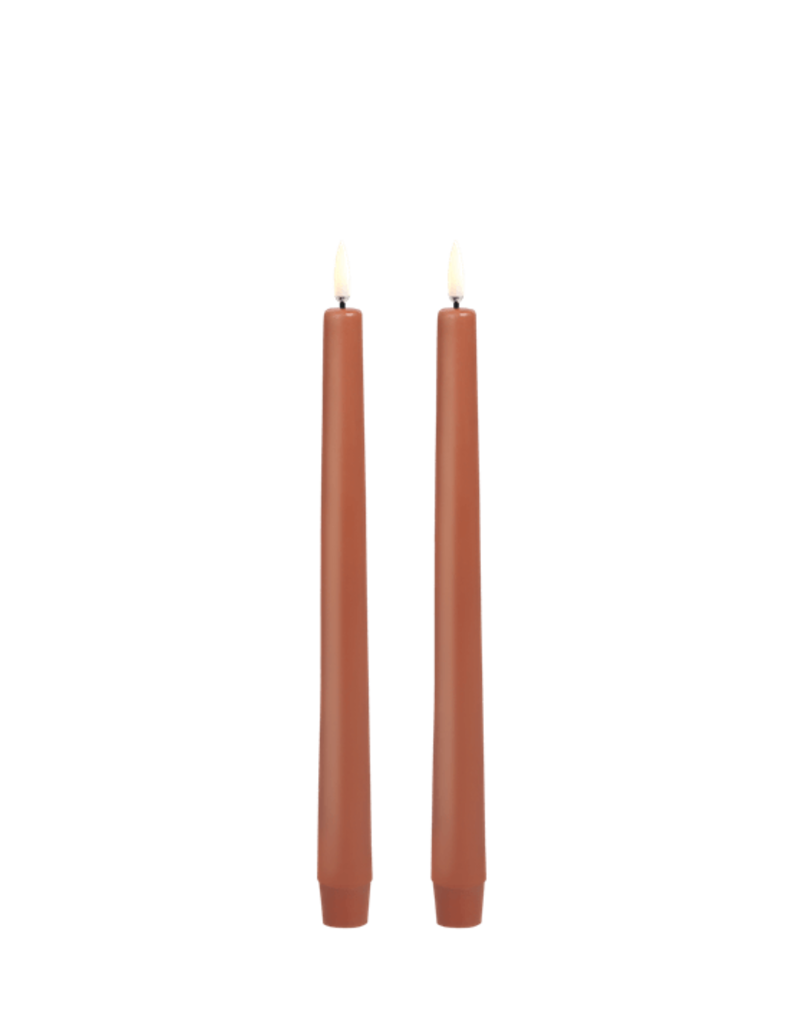 Uyuni Ledkaars - Taper candle - Terracota - set of 2