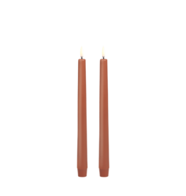 Uyuni Ledkaars - Taper candle - Terracota - set of 2