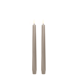 Ledkaars - Taper candle - Sandstone - set of 2