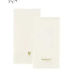 Zusss Servetten - Wit goud (set of 2)