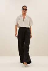 By-bar Broek - Benji poplin - black