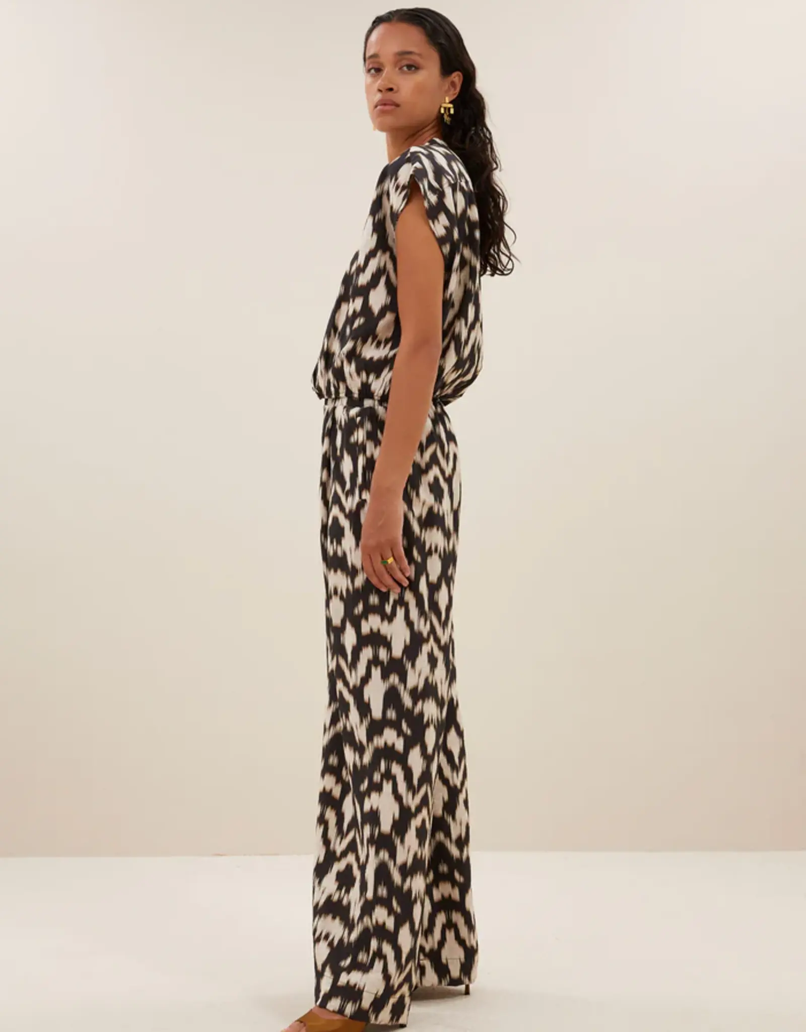 By-bar Broek - Benji brown batik