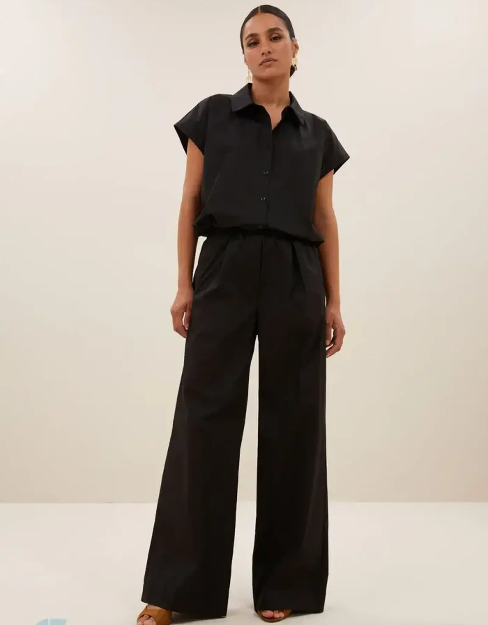 By-bar Blouse - Bieke poplin - zwart