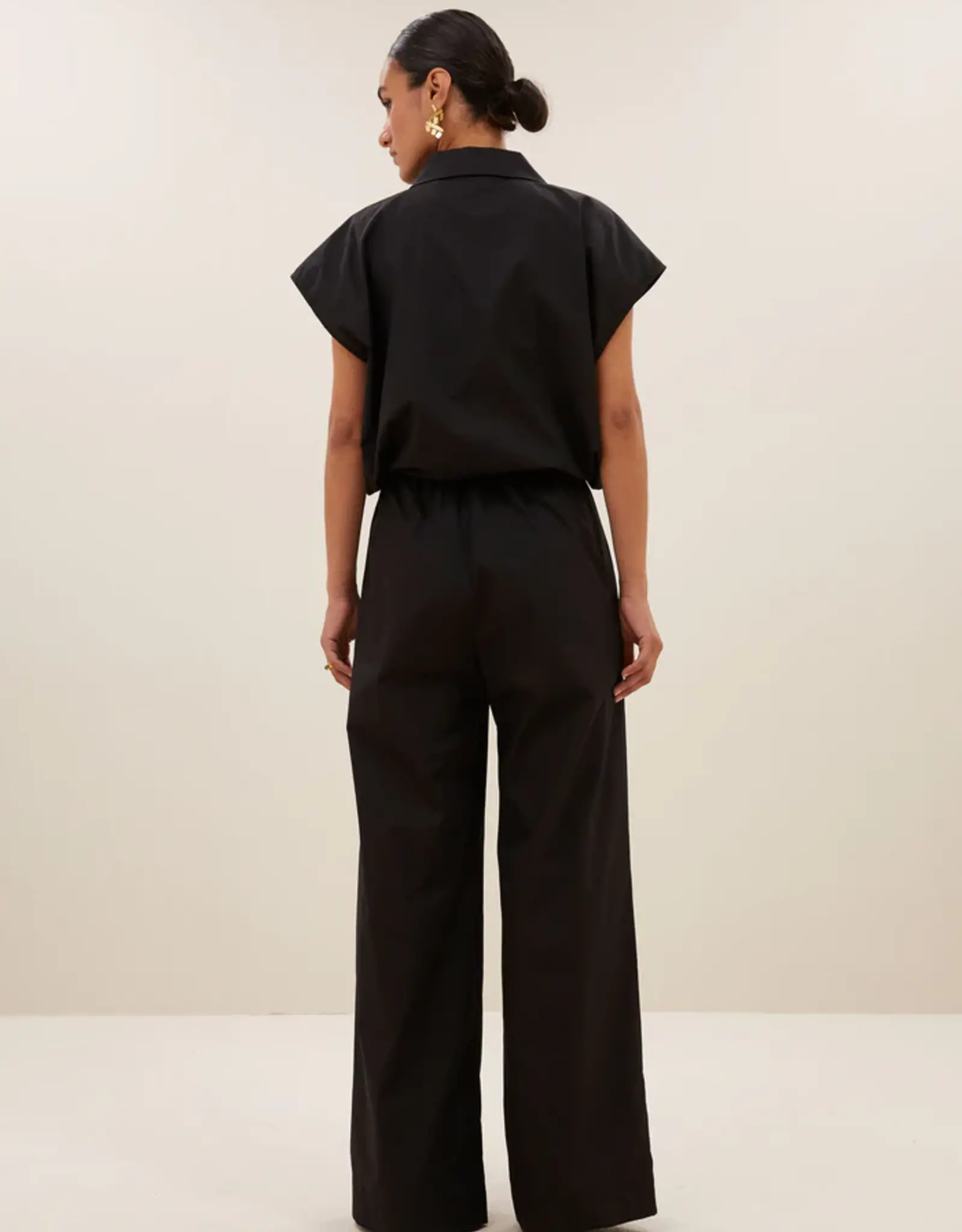 By-bar Blouse - Bieke poplin - zwart