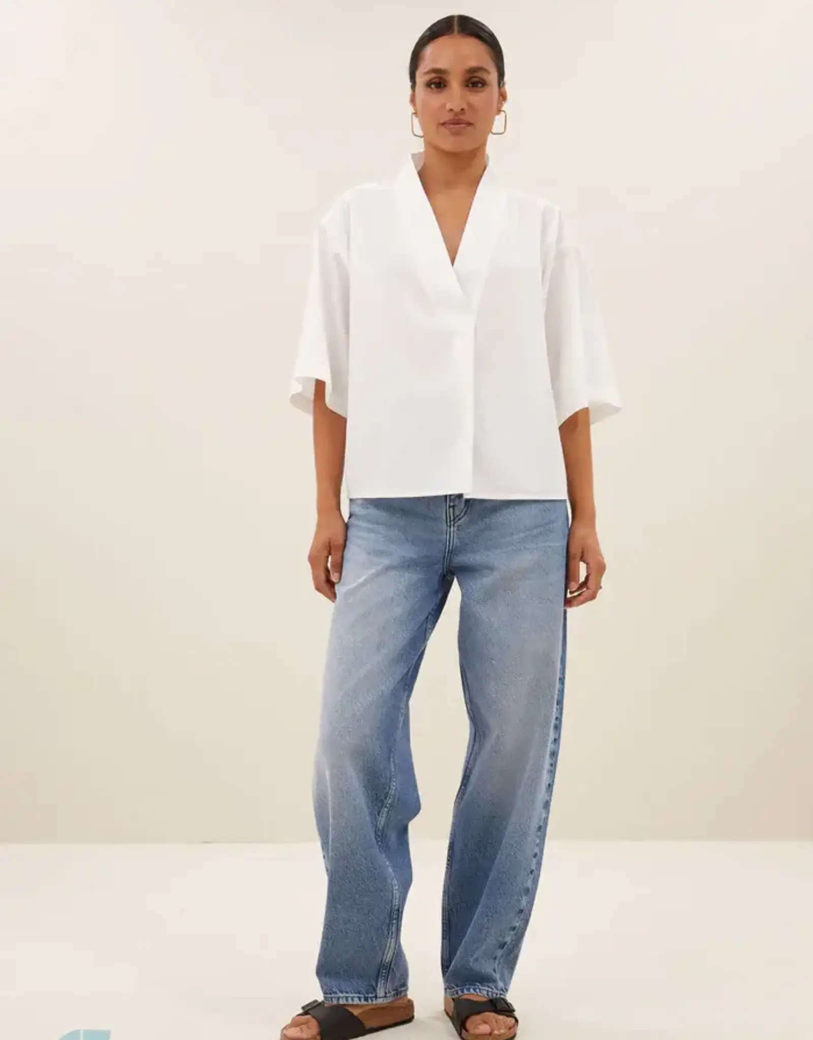 By-bar Blouse - Owen poplin - wit