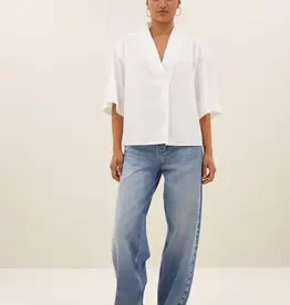 By-bar Blouse - Owen poplin - wit
