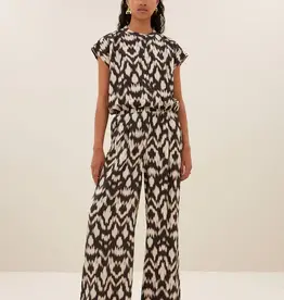 By-bar Blouse - Lode batik - bruin