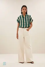 By-bar Blouse - Karly tie dye stripe - groen