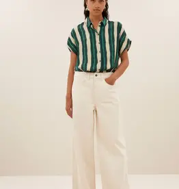 By-bar Blouse - Karly tie dye stripe - groen