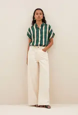 By-bar Blouse - Karly tie dye stripe - groen