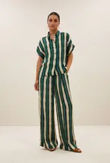 By-bar Blouse - Karly tie dye stripe - groen