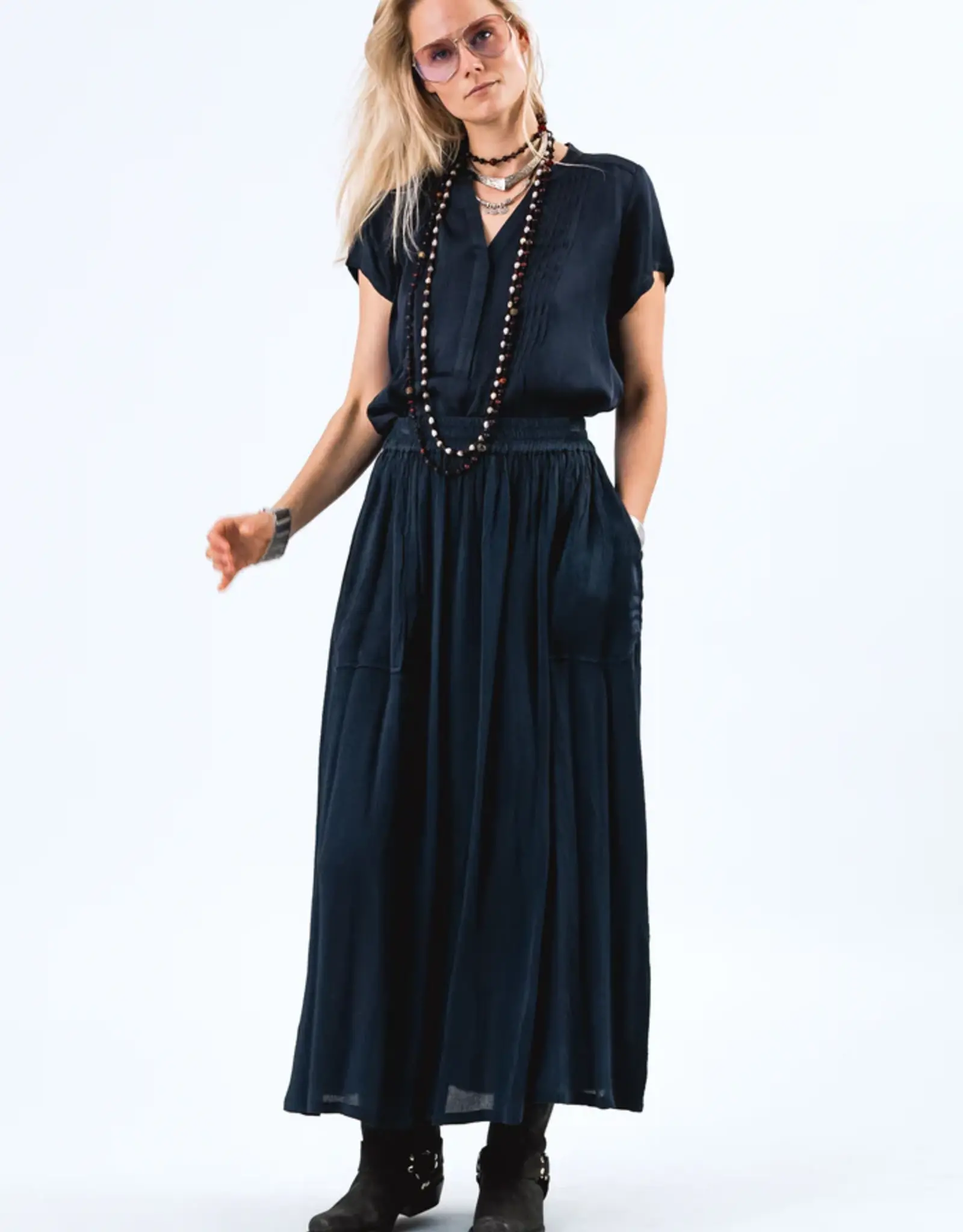 Lollys Laundry Top - Heather donkerblauw