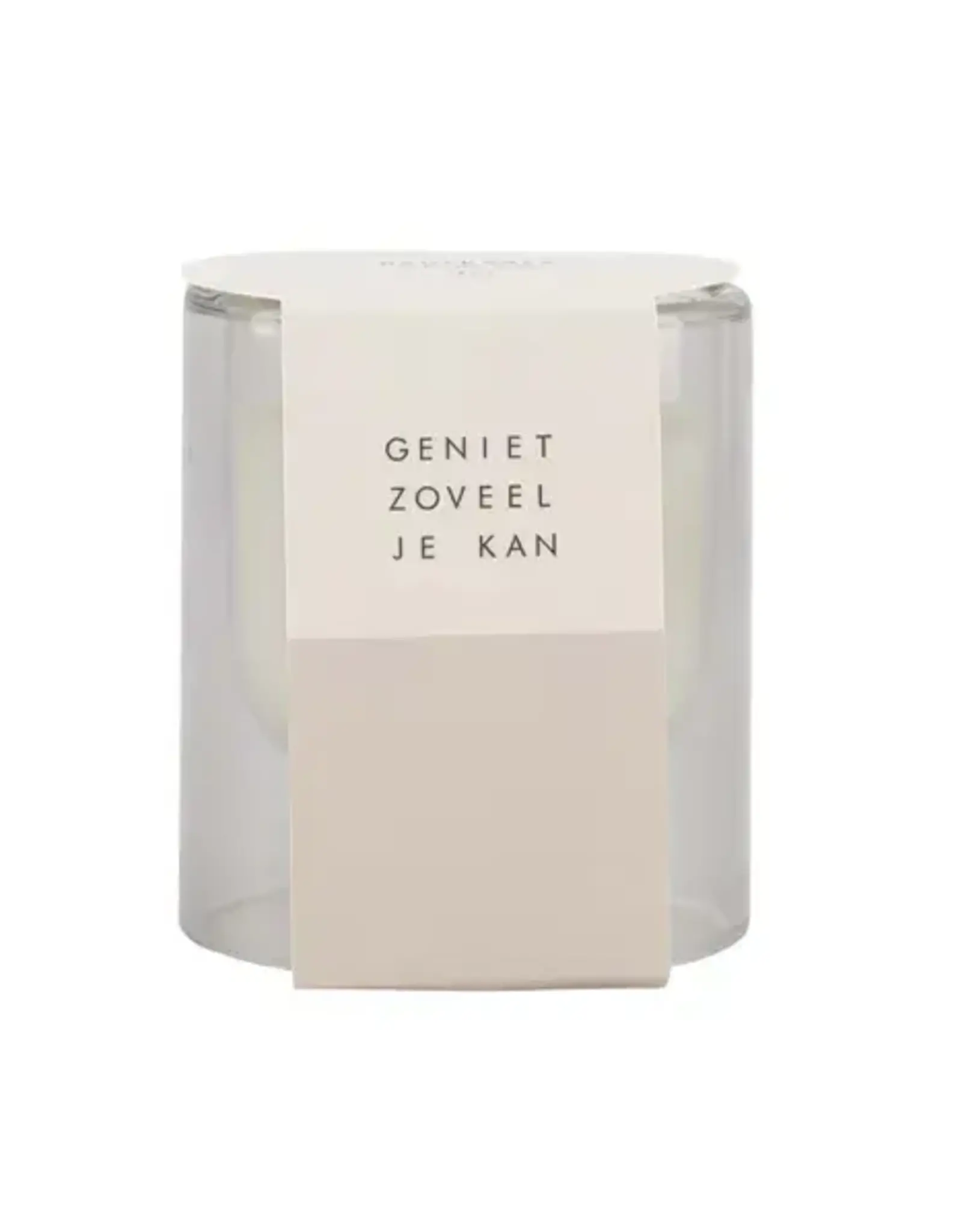 Zusss Geurkaars - geniet zoveel je kan - glas/zand