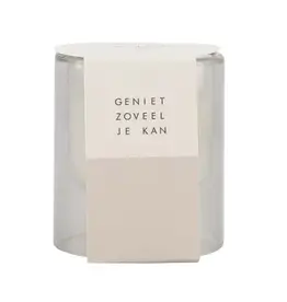 Zusss Geurkaars - geniet zoveel je kan - glas/zand