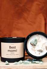 Pottie Pot Geurkaars met edelstenen - Best mom!