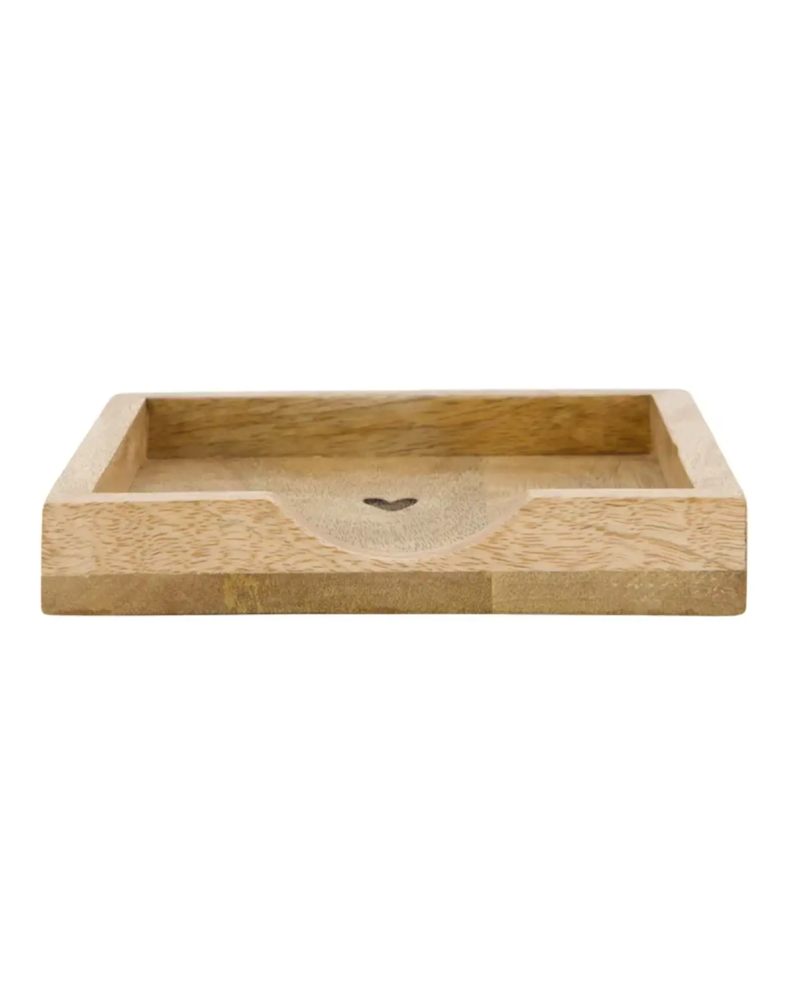 Zusss servethouder vierkant - hartje - hout