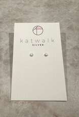 Katwalk Oorbel - Swirl mini - zilver