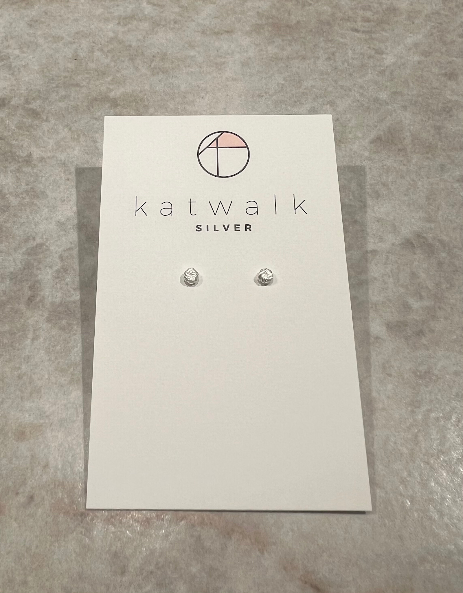 Katwalk Oorbel - Swirl mini - zilver