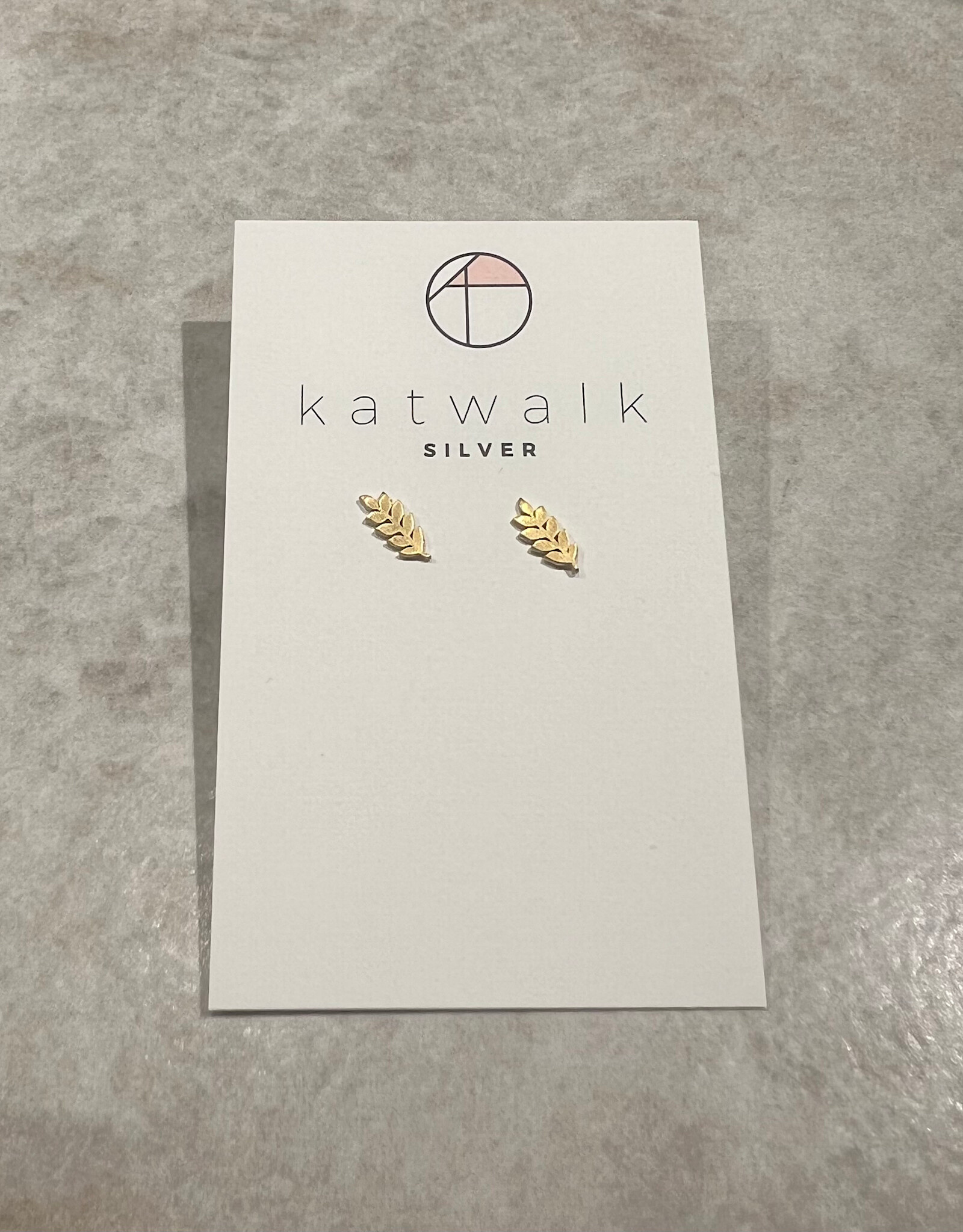 Katwalk Oorbel - Leaf - goud