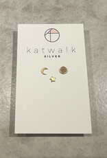 Katwalk Oorbel - Zon maan ster - goud
