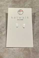 Katwalk Oorbel - Leaf - zilver