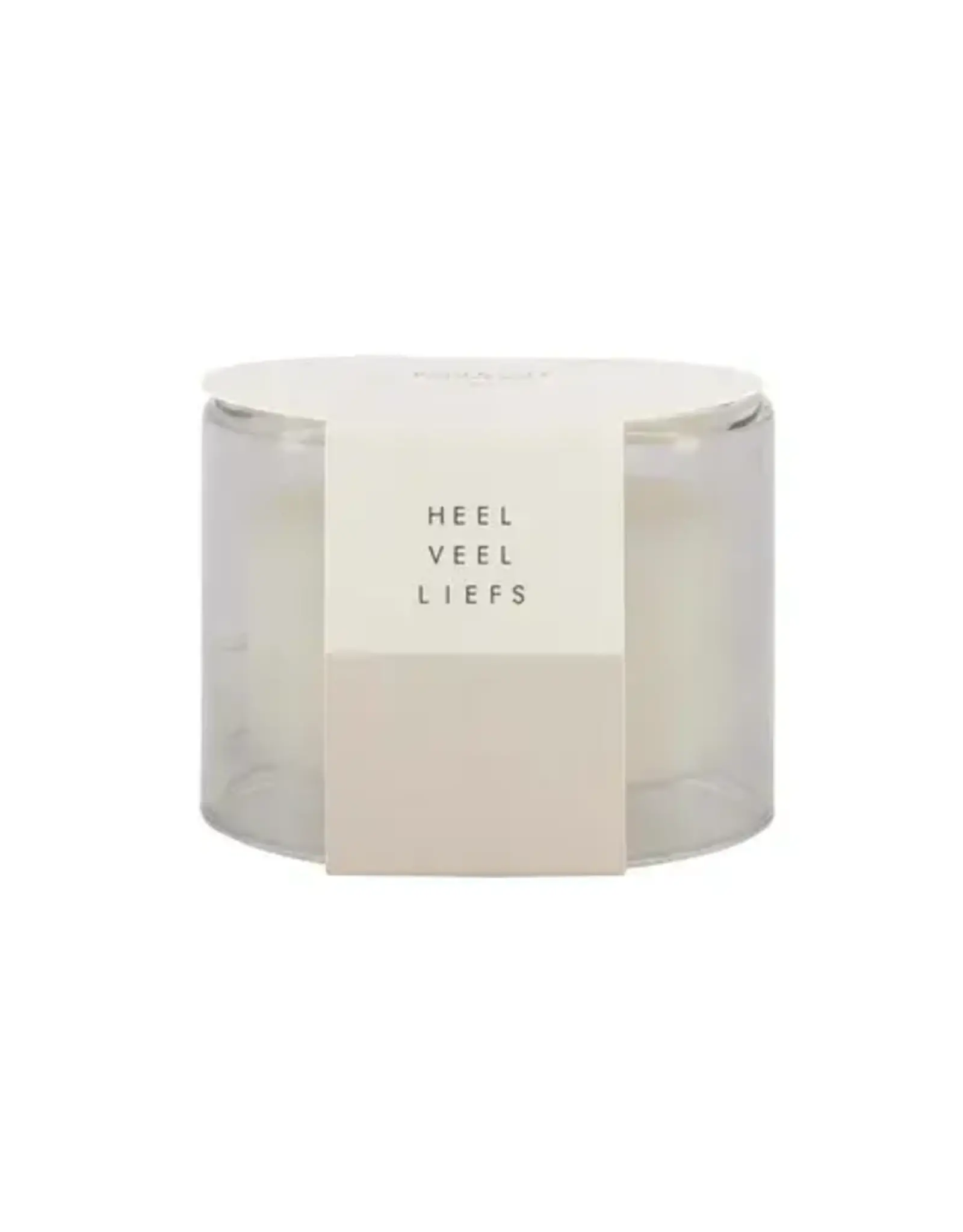 Zusss Geurkaars - heel veel liefs - glas/zand