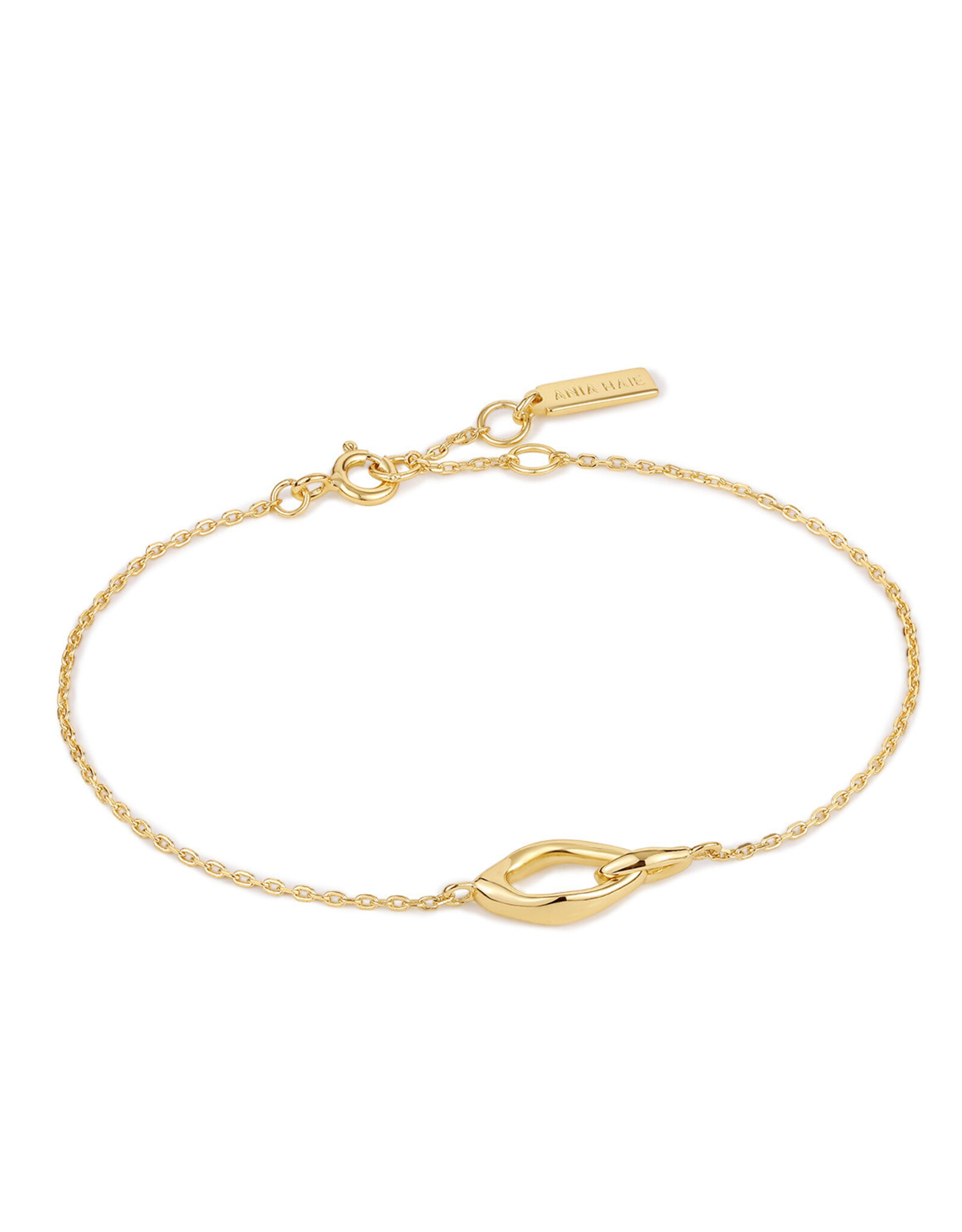 Ania Haie Armband - Wave link Goud