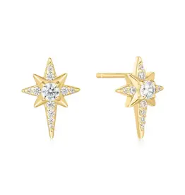 Ania Haie Oorbellen - Eight pointed star stud - goud