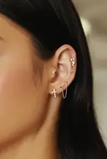 Ania Haie Oorbellen - Eight pointed star stud - goud