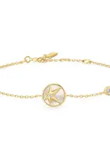 Ania Haie Armband - star mother of pearl - goud