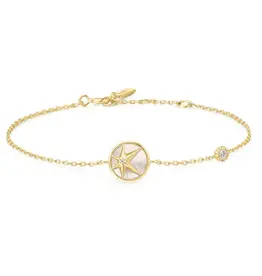 Ania Haie Armband - star mother of pearl - goud