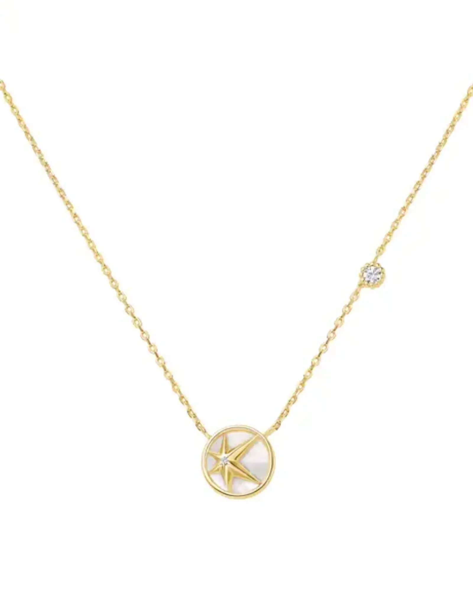 Ania Haie Ketting -   starry  mother of pearl - goud
