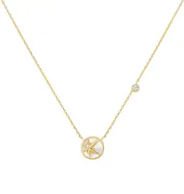 Ania Haie Ketting -   starry  mother of pearl - goud
