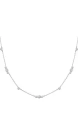 Ania Haie Ketting - sparkling bezel cubic zirconia station - zilver