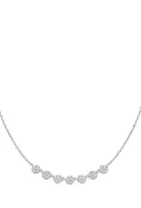 Ania Haie Ketting -  pave multi beaded chain - zilver
