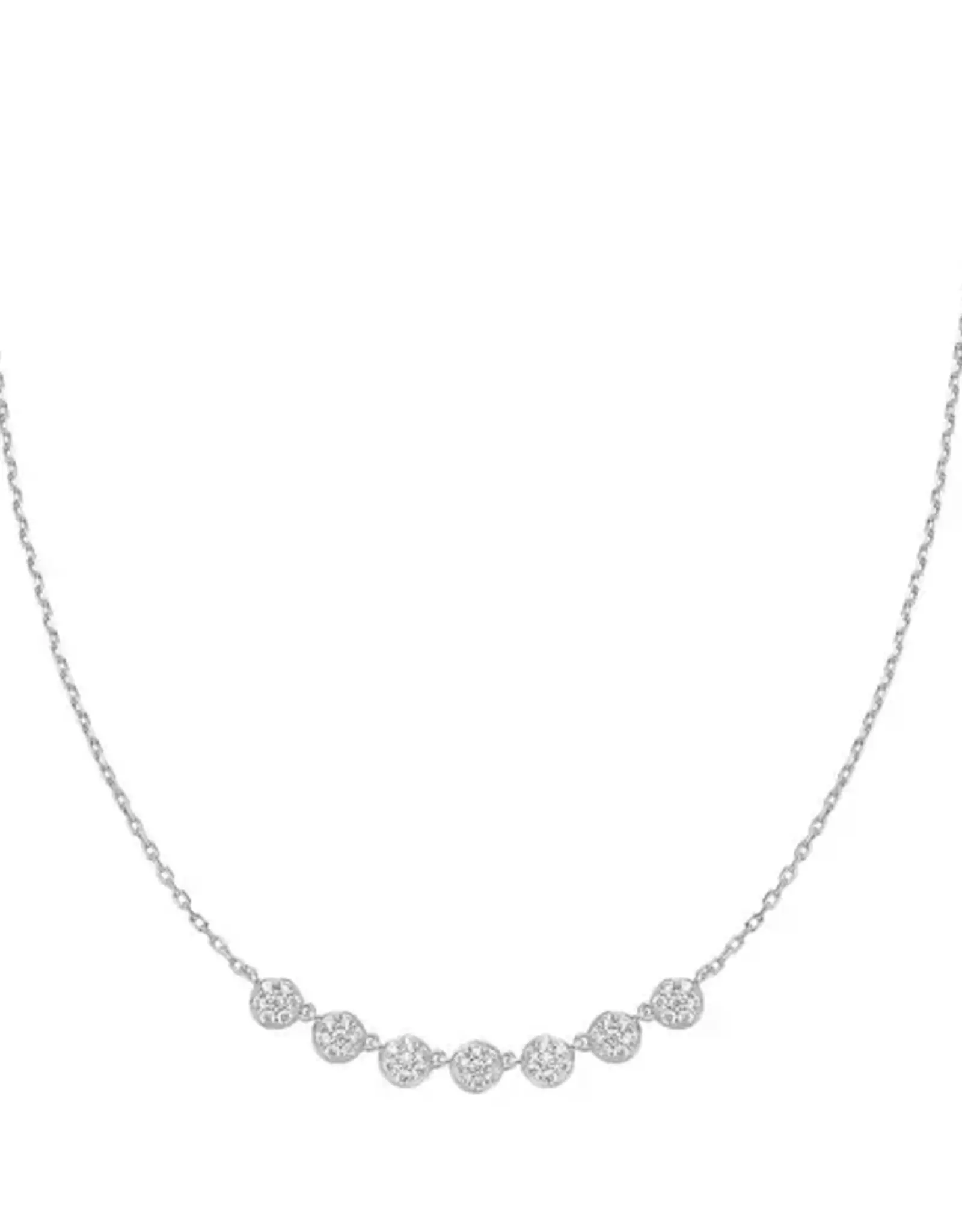 Ania Haie Ketting -  pave multi beaded chain - zilver