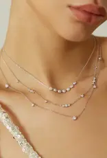 Ania Haie Ketting - Silver pave multi beaded chain